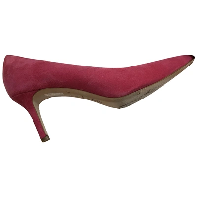 Pre-owned Jigsaw Leather Heels In Pink