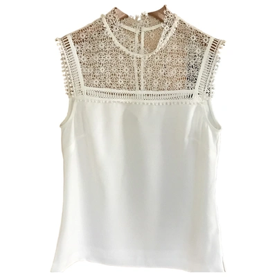 Pre-owned Ted Baker White Polyester Top