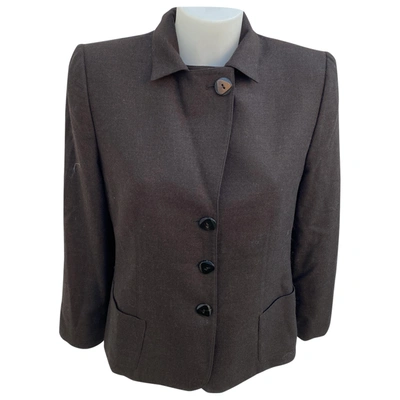 Pre-owned Armani Collezioni Wool Blazer In Brown