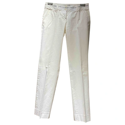 Pre-owned Dolce & Gabbana Straight Pants In White