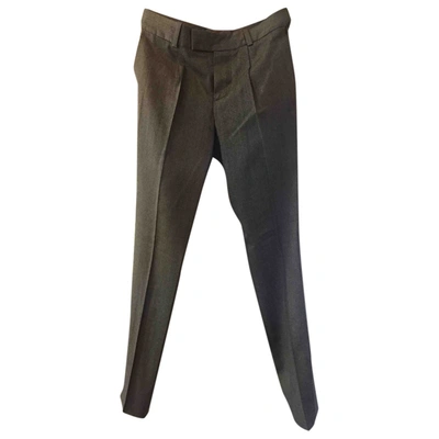 Pre-owned Chloé Wool Slim Pants In Brown