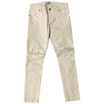 Pre-owned Pierre Balmain Slim Jeans In White