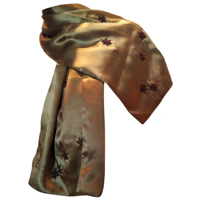 Pre-owned Cacharel Silk Stole In Khaki