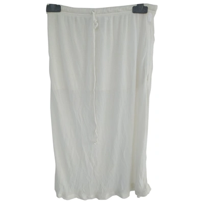 Pre-owned Emporio Armani Mid-length Skirt In White