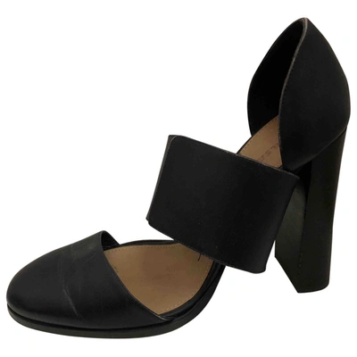 Pre-owned Jil Sander Leather Heels In Black