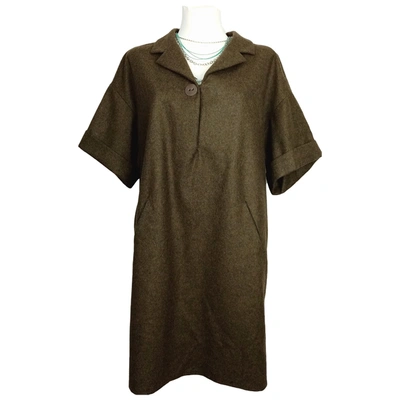 Pre-owned Isabel Marant Étoile Wool Mini Dress In Brown