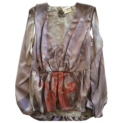 Pre-owned Mcq By Alexander Mcqueen Silk Blouse In Purple