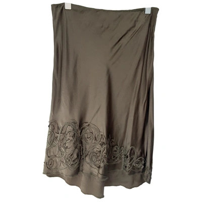 Pre-owned Philosophy Di Alberta Ferretti Silk Mid-length Skirt In Green