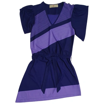 Pre-owned Designers Remix Mid-length Dress In Purple