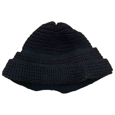 Pre-owned Pinko Wool Hat In Black