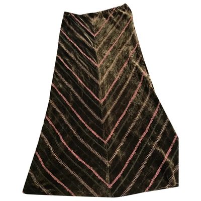Pre-owned Whistles Maxi Skirt In Khaki