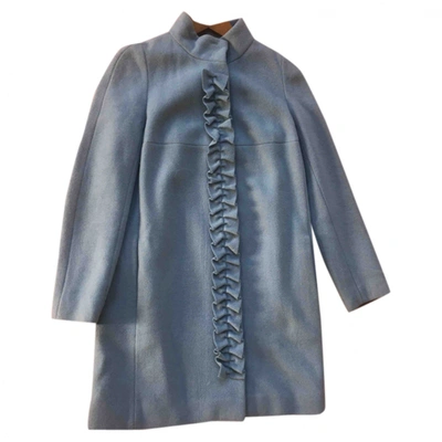 Pre-owned Paule Ka Wool Coat In Blue