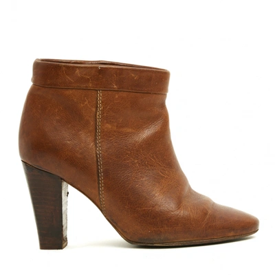 Pre-owned Isabel Marant Étoile Leather Ankle Boots In Camel