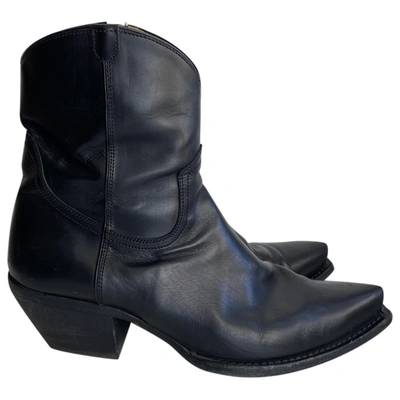 Pre-owned R13 Black Leather Ankle Boots