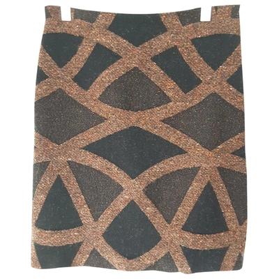 Pre-owned Akris Wool Mid-length Skirt In Brown