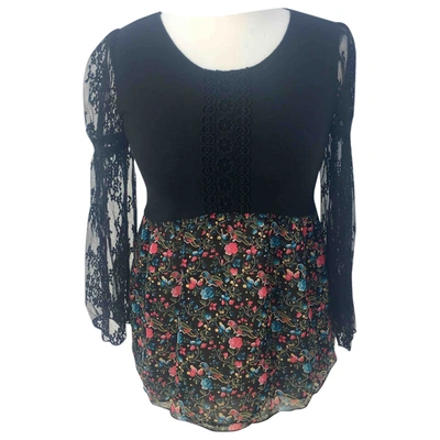 Pre-owned Anna Sui Black Cotton Top