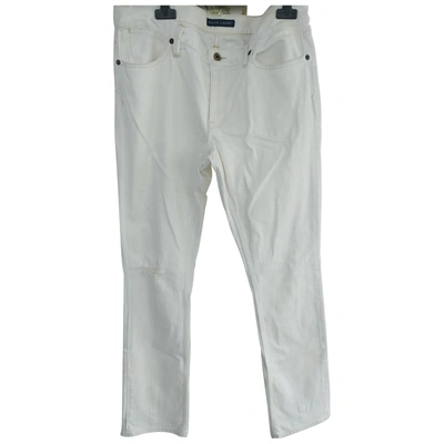 Pre-owned Ralph Lauren Straight Jeans In White