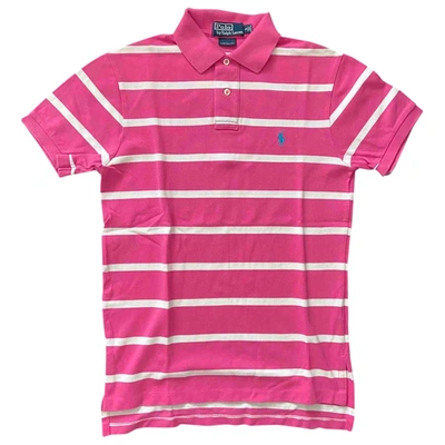 Pre-owned Polo Ralph Lauren Polo Rugby Manches Courtes Polo Shirt In Pink