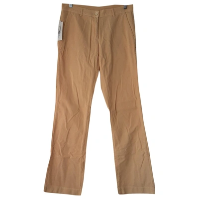Pre-owned Massimo Alba Straight Pants In Yellow