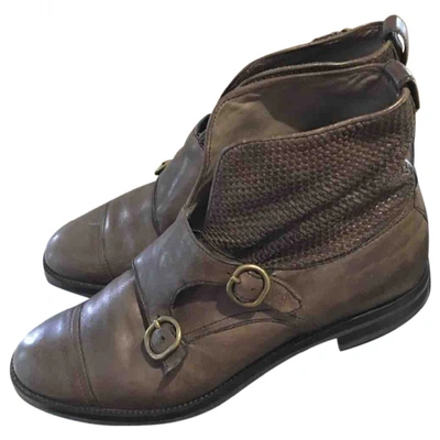 Pre-owned Fratelli Rossetti Brown Leather Ankle Boots