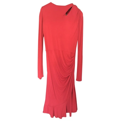 Pre-owned Roberto Cavalli Mid-length Dress In Red