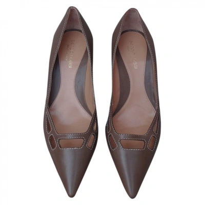 Pre-owned Sergio Rossi Leather Heels In Brown