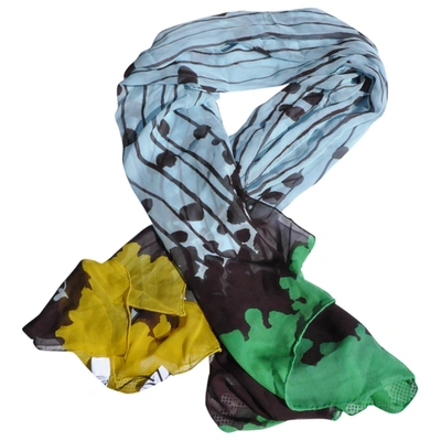 Pre-owned Diane Von Furstenberg Silk Scarf In Multicolour