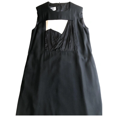 Pre-owned Mm6 Maison Margiela Wool Mid-length Dress In Black