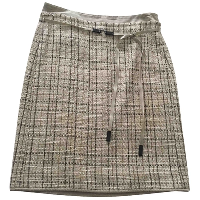 Pre-owned Max Mara Skirt In Beige