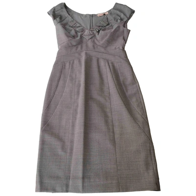 Pre-owned Rebecca Taylor Wool Mini Dress In Grey