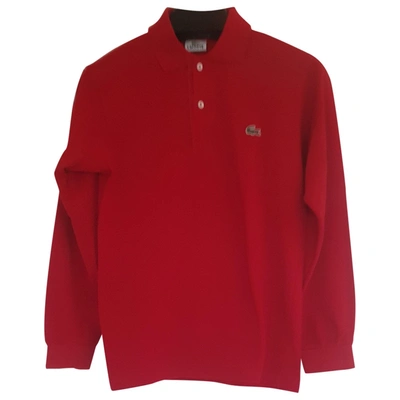 Pre-owned Lacoste Red Cotton Top