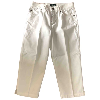 Pre-owned Lauren Ralph Lauren White Cotton Jeans