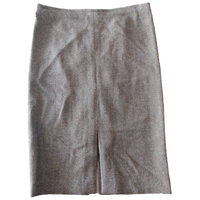 Pre-owned Ralph Lauren Wool Mid-length Skirt In Grey