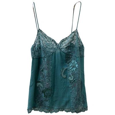 Pre-owned Pinko Silk Camisole In Green