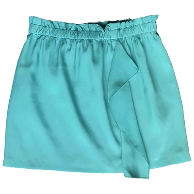 Pre-owned Pinko Mini Skirt In Turquoise