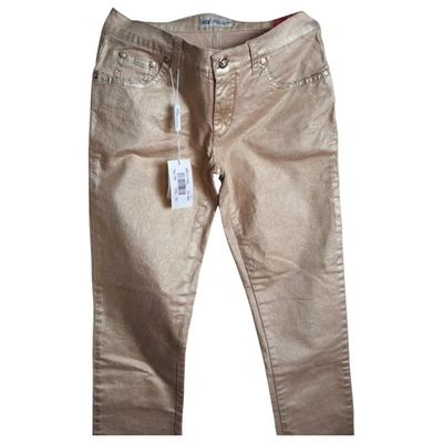 Pre-owned Blumarine Straight Jeans In Gold