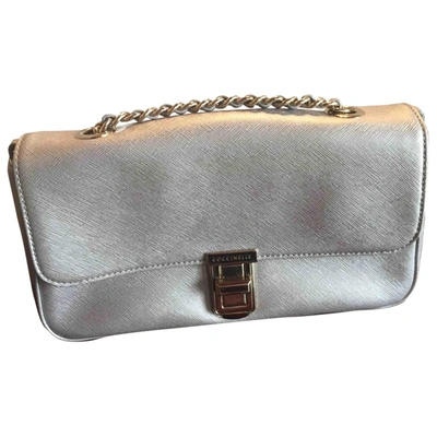 Pre-owned Coccinelle Leather Satchel In Silver