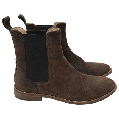 Pre-owned Represent Leather Boots In Brown