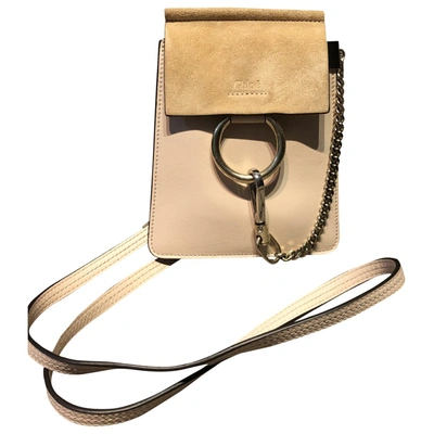 Faye leather crossbody bag Chloé Pink in Leather - 32395476