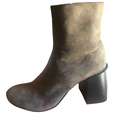 Pre-owned Acne Studios Ankle Boots In Grey
