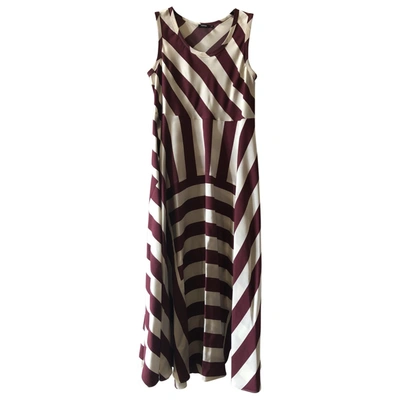 Pre-owned Aspesi Silk Maxi Dress In Purple