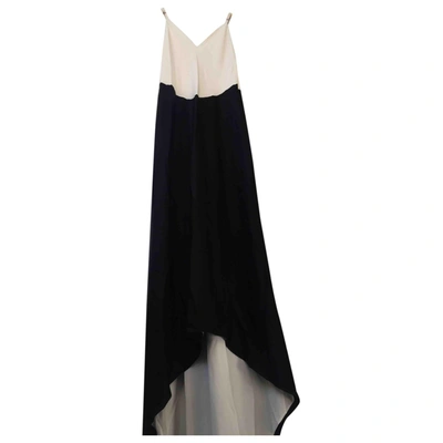 Pre-owned Alice And Olivia Silk Maxi Dress In Black