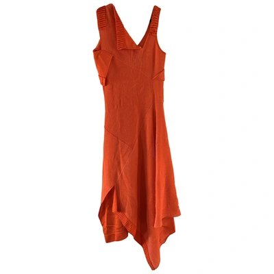 Pre-owned Victoria Beckham Maxi Dress In Orange