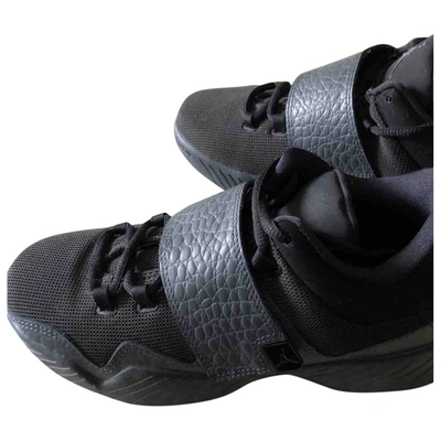 Pre-owned Jordan Cloth Trainers In Black