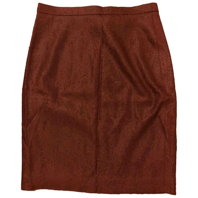 Pre-owned Escada Mid-length Skirt In Burgundy
