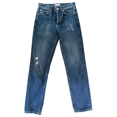Pre-owned Anine Bing Blue Cotton Jeans