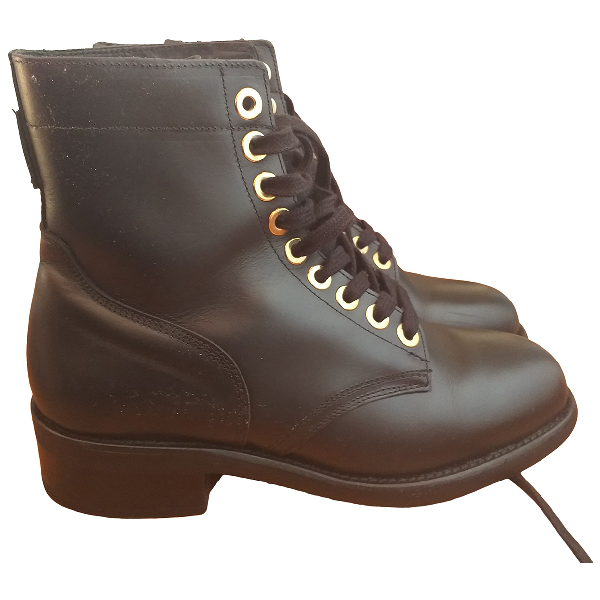 sandro biker boots with gold eyelets