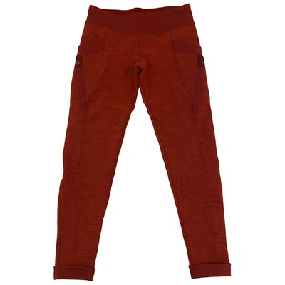Pre-owned Lululemon Red Polyester Trousers