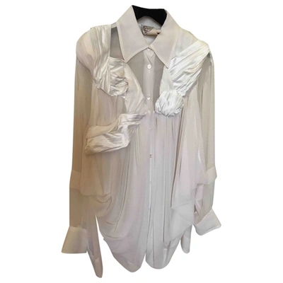 Pre-owned Antonio Marras Silk Blouse In White