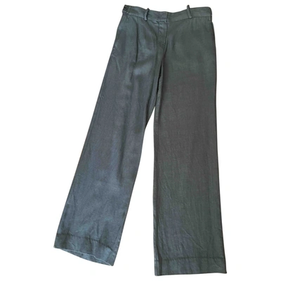 Pre-owned See By Chloé Linen Trousers In Grey